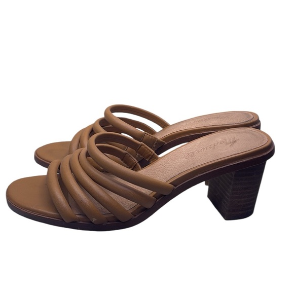 Women’s Madewell Addie High Heeled  Mule Desert Camel Leather Size 7.5 - Picture 2 of 16